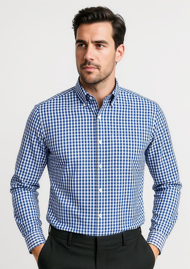 Springfield Mens Long Sleeve Shirt — French Navy