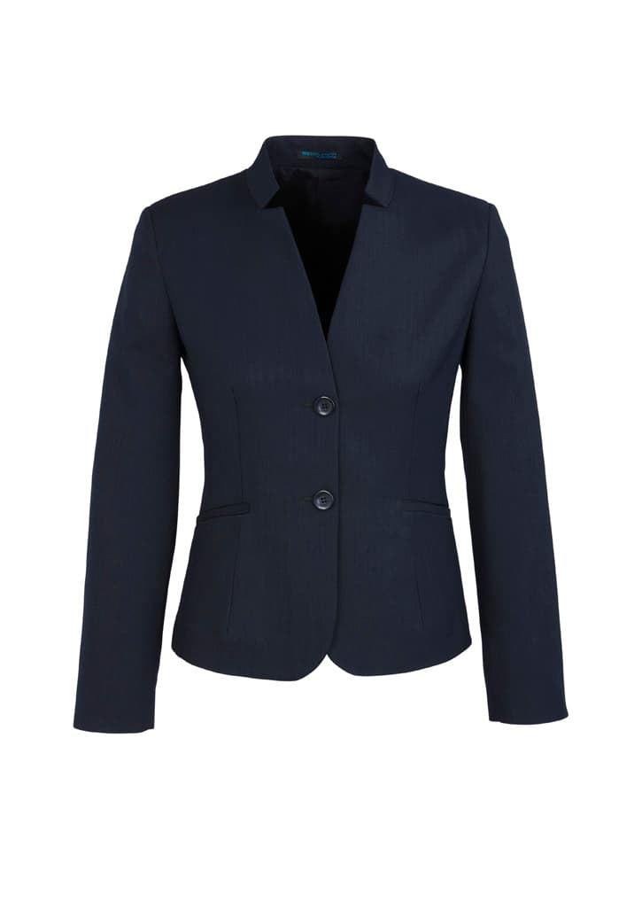 Biz Corporates Cool Stretch Womens Short Jacket with Reverse Lapel