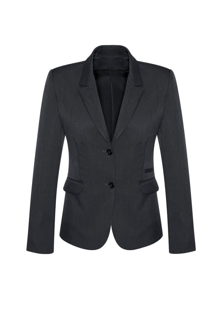Biz Corporates Comfort Wool Stretch Womens 2 Button Mid Length Jacket