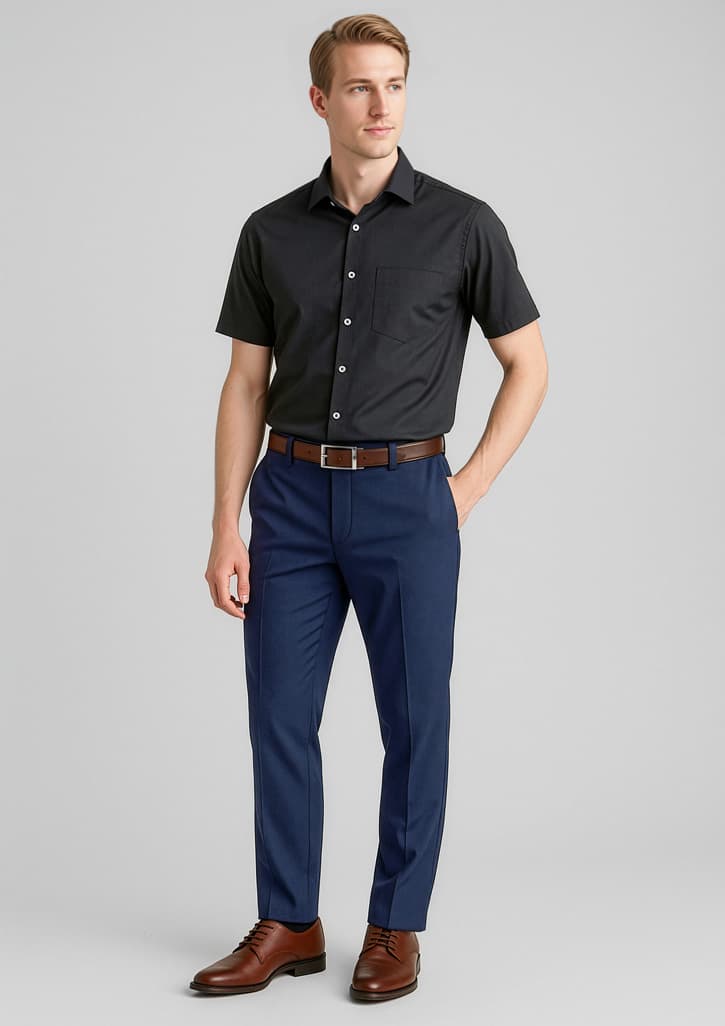 Biz Corporates Comfort Wool Stretch Mens Slimline Pant
