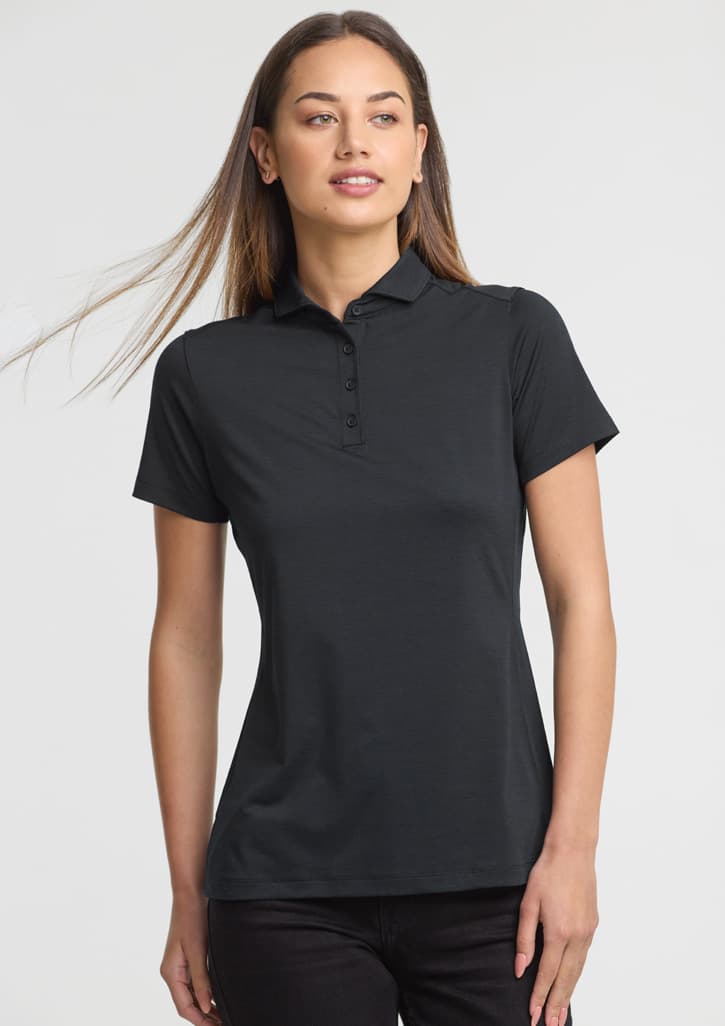 Phoenix Womens Short Sleeve Polo — Black