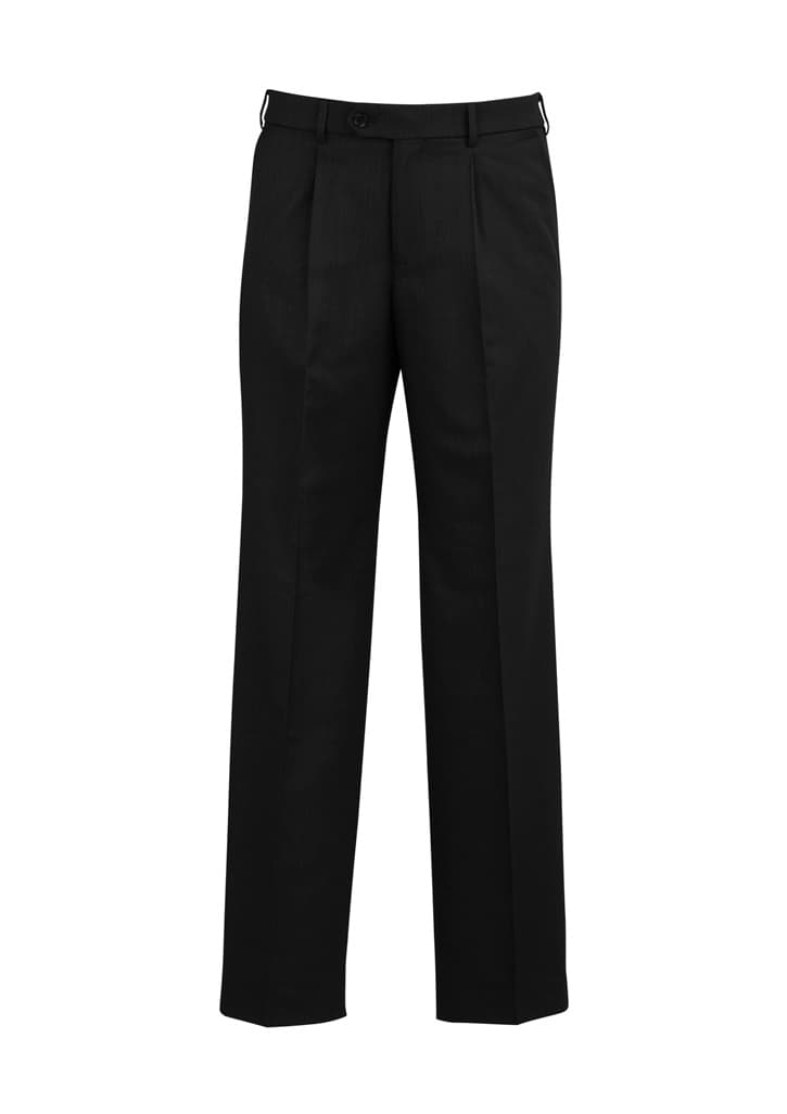 Classic Mens Pleat Pant — Black