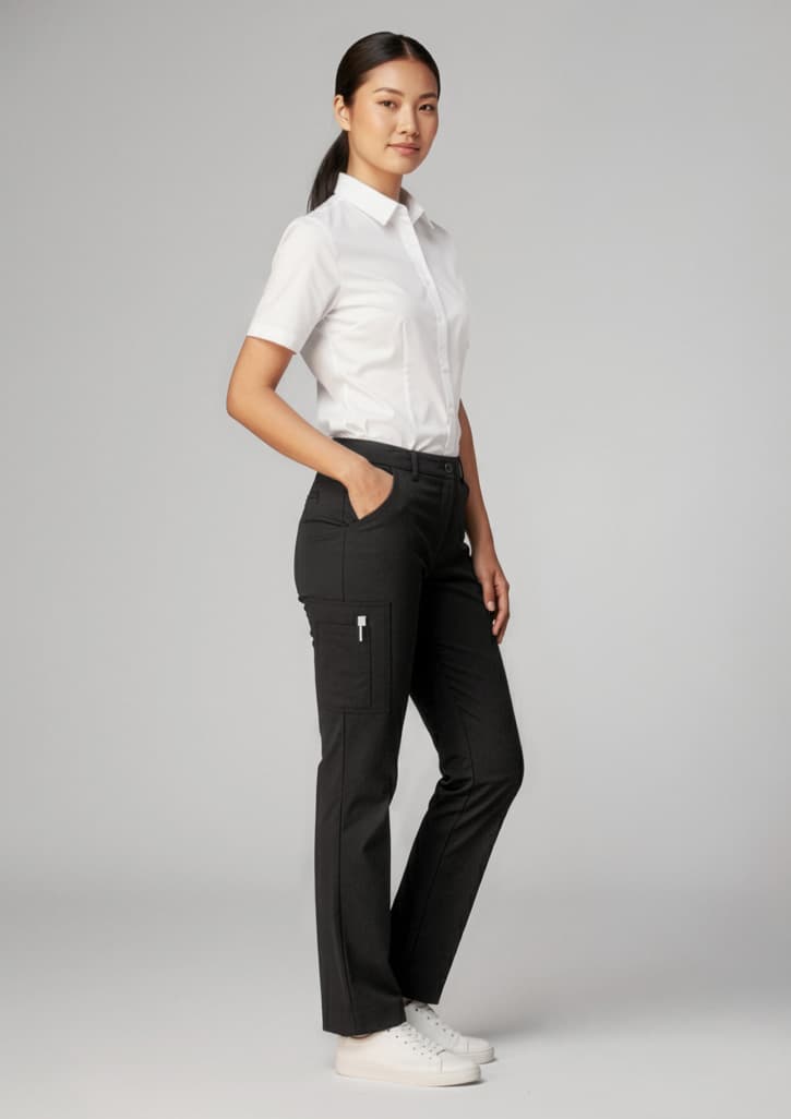 Comfort Waist Womens Cargo Pant — Black