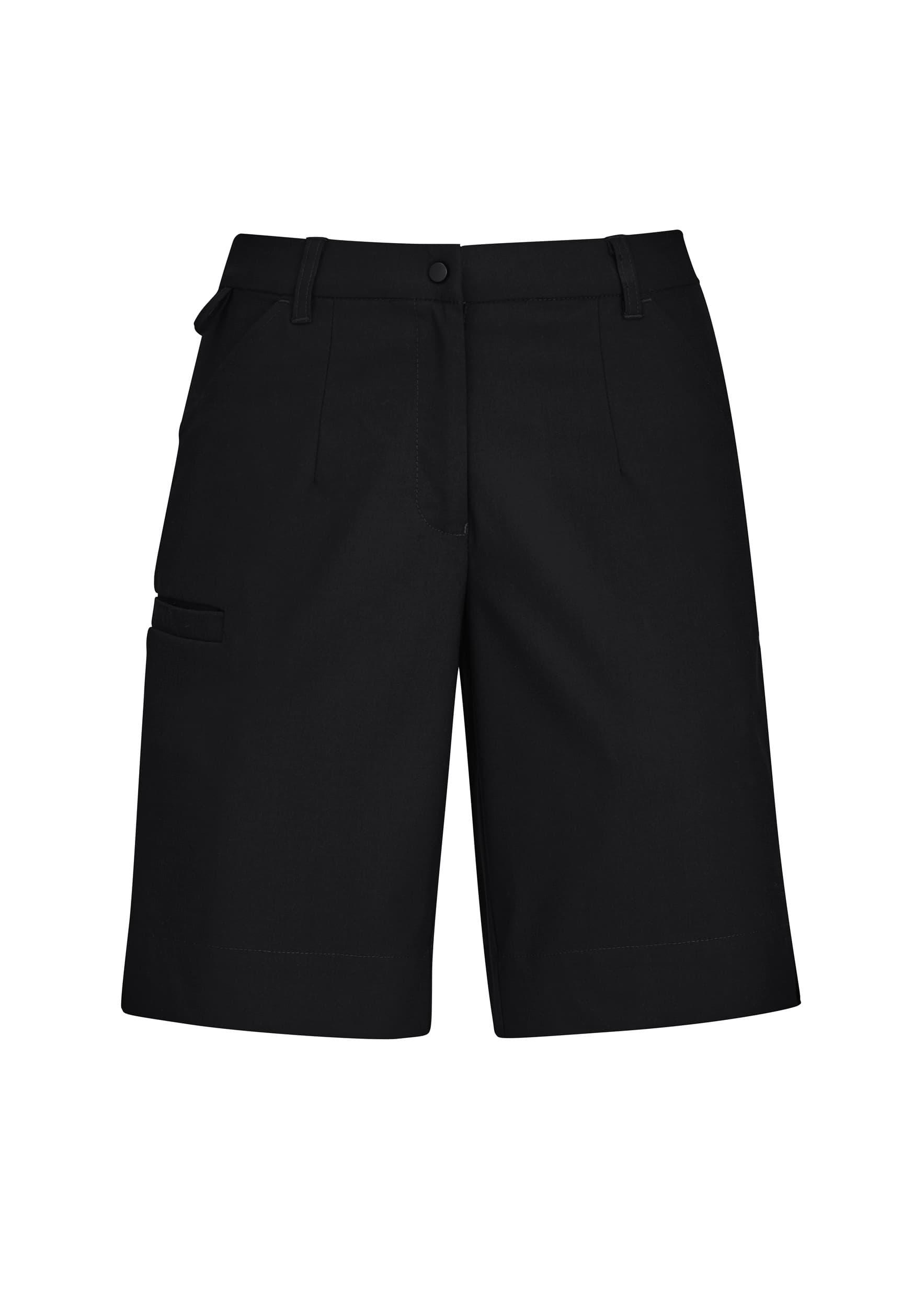 Comfort Waist Womens Cargo Short — Black