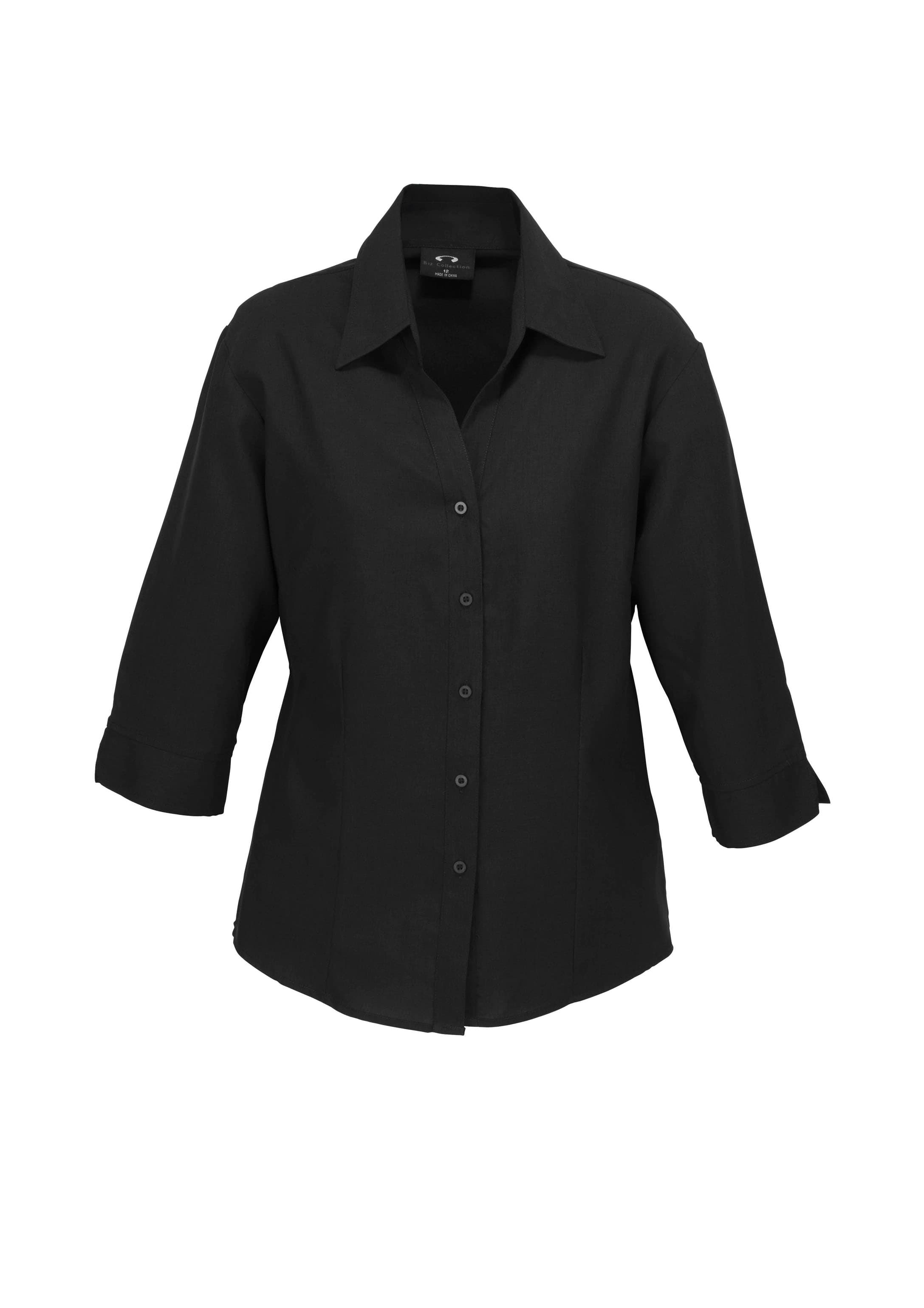 Oasis Womens 3/4 Sleeve Shirt — Black