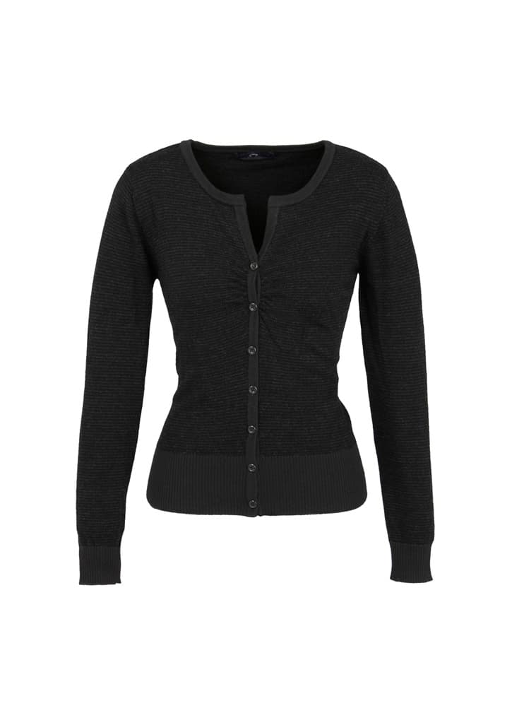 Origin Womens Merino Cardigan — Black/Charcoal