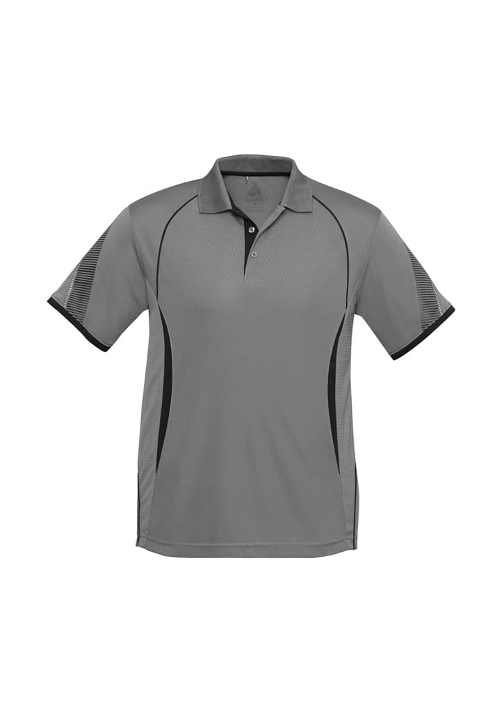 Razor Mens Short Sleeve Polo — Ash/Black