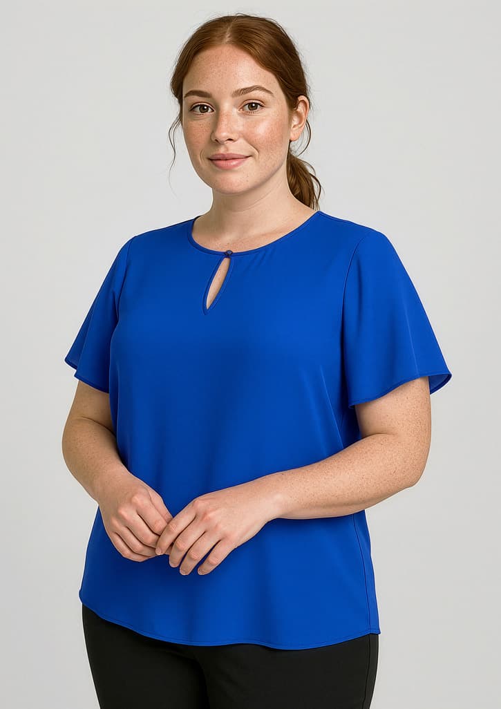 Biz Corporates Vienna Womens Short Sleeve Blouse
