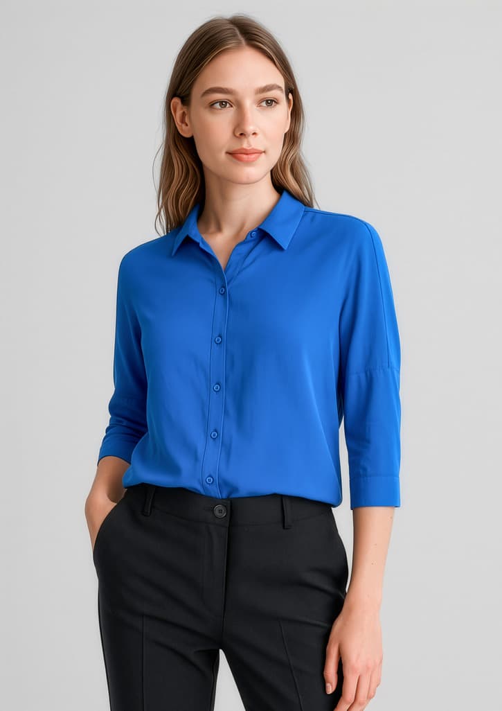 Biz Corporates Dahlia Womens 3/4 Sleeve Blouse