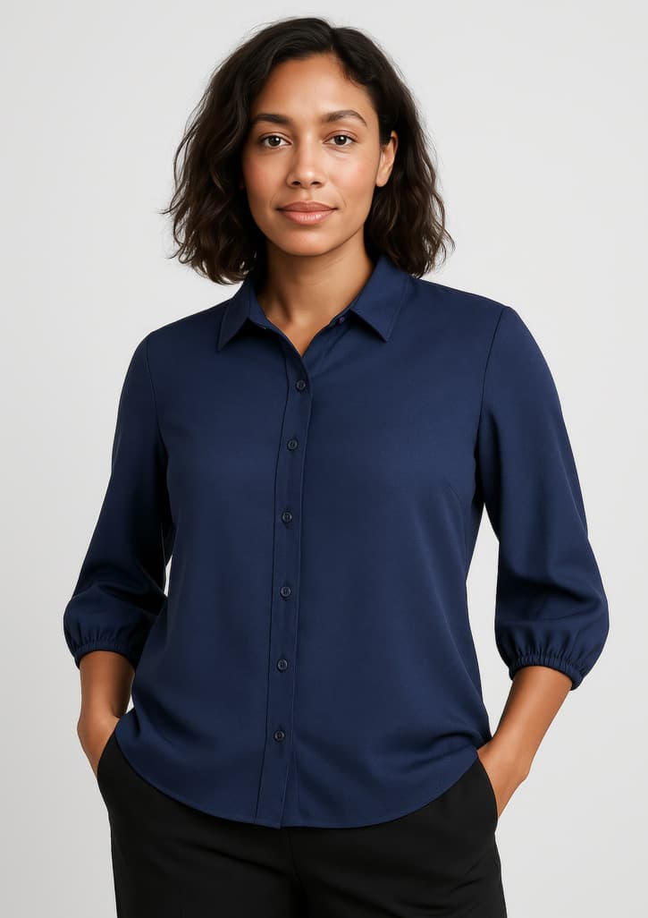 Biz Corporates Lucy Womens 3/4 Sleeve Blouse