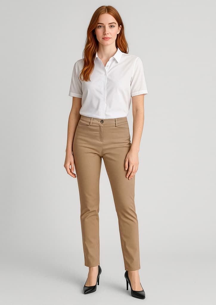 Biz Corporates Traveller Womens Slim Leg Stretch Chino Pant
