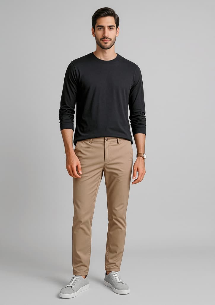 Biz Corporates Traveller Mens Tapered Stretch Chino Pant