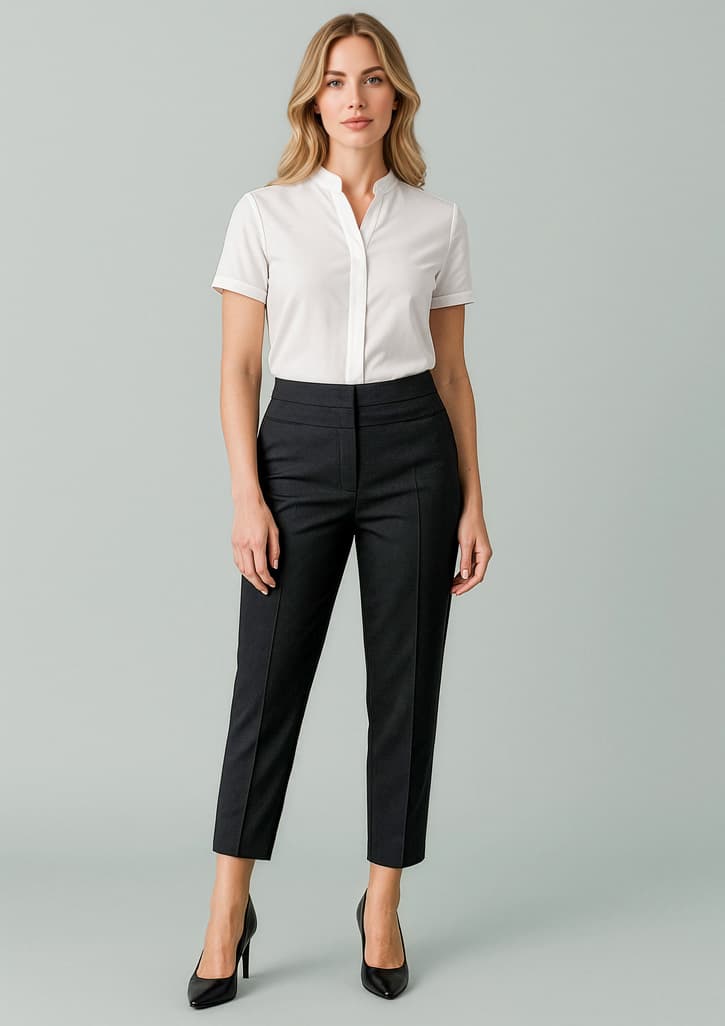 Biz Corporates Renew Womens 7/8 Mid-Waist Slim Leg Pant