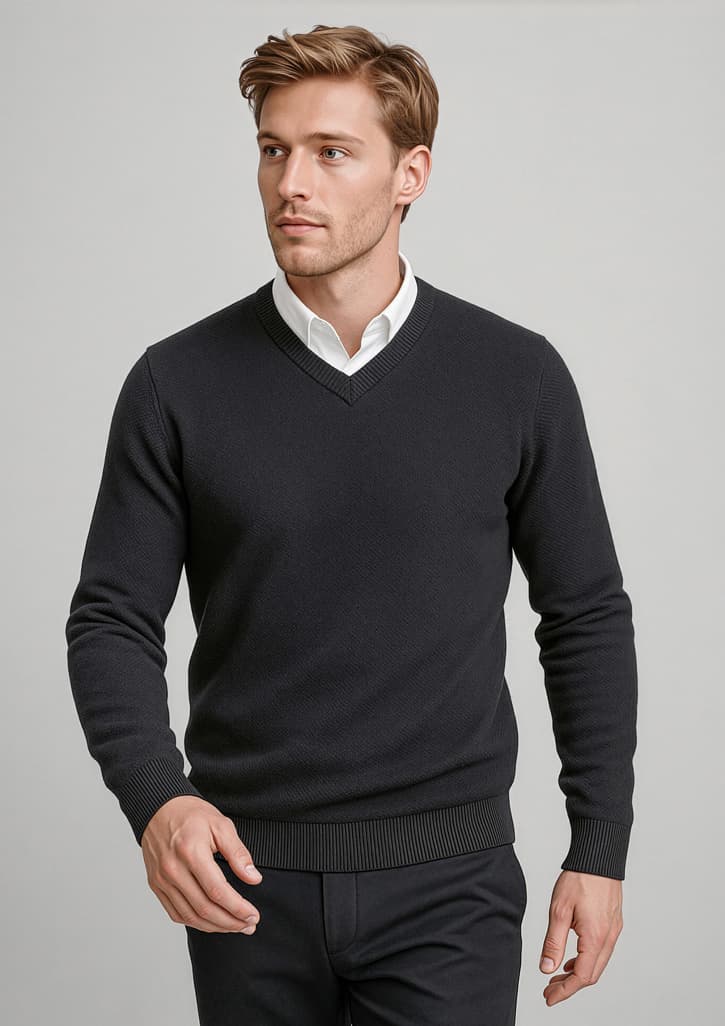 Osaka Mens Pineapple Knit Jumper — Black
