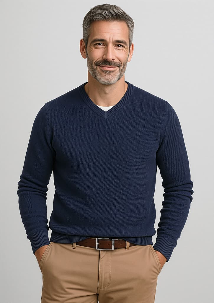Biz Corporates Osaka Mens Pineapple Knit Jumper