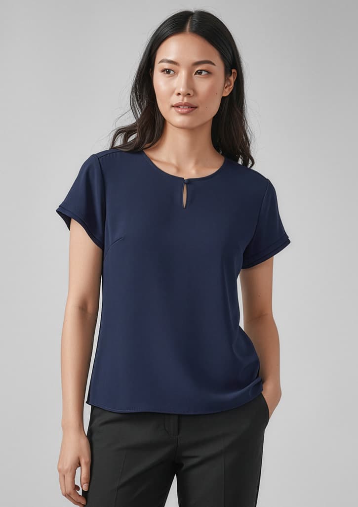 Biz Corporates Evelyn Womens Short Sleeve Blouse