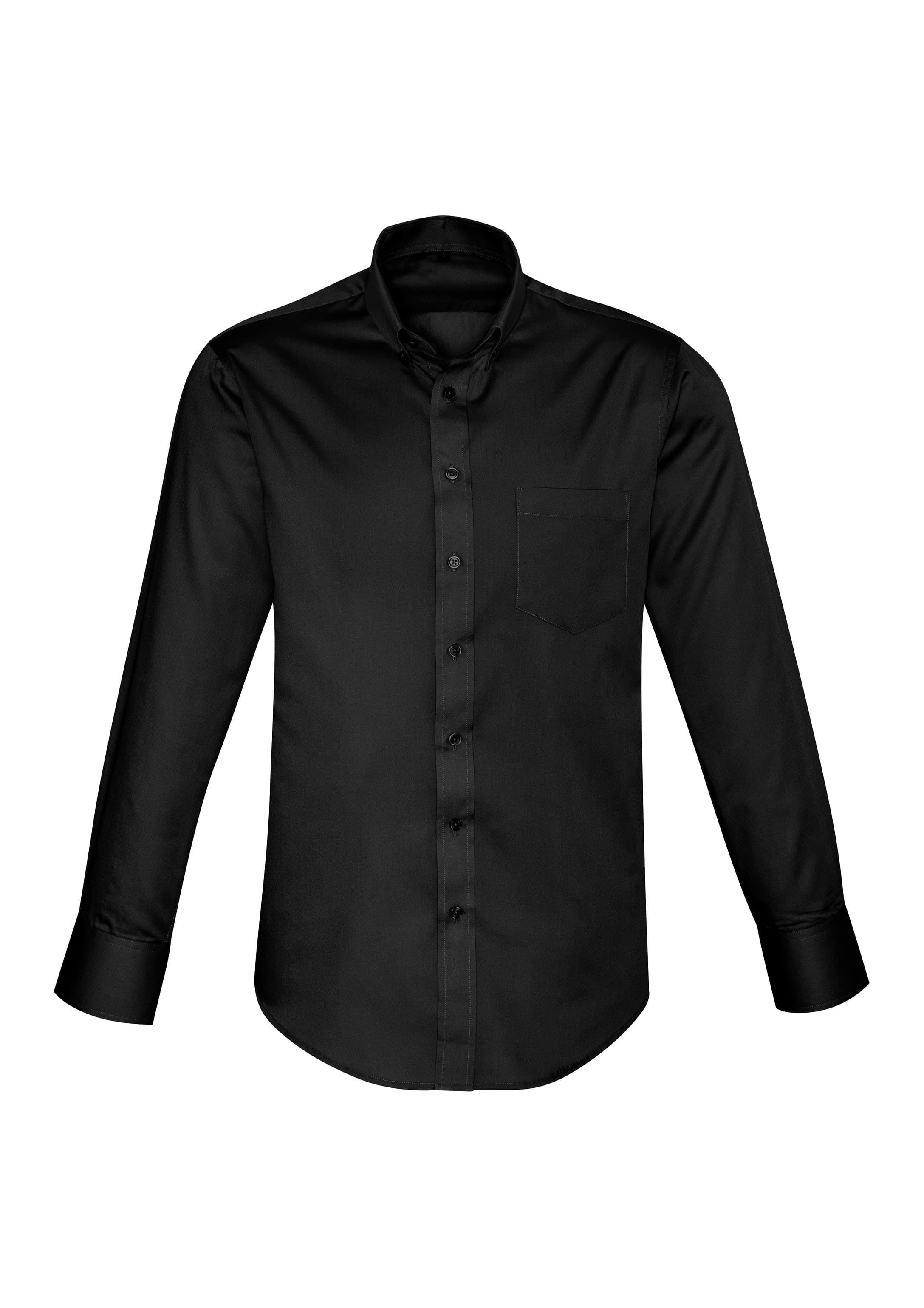 Dalton Mens Long Sleeve Shirt — Black