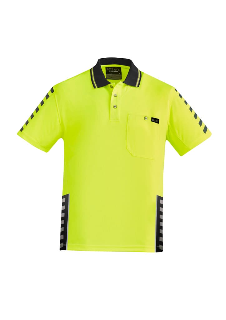 Syzmik Mens Hi Vis Komodo Short Sleeve Polo