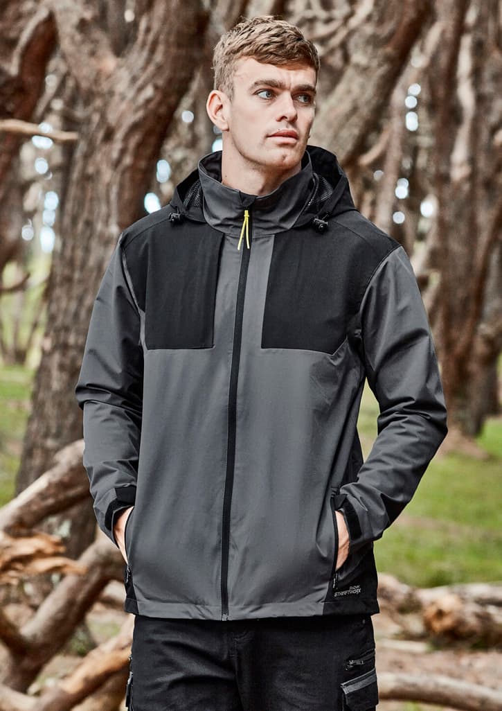 Unisex Streetworx Stretch Waterproof Jacket — Charcoal/Black
