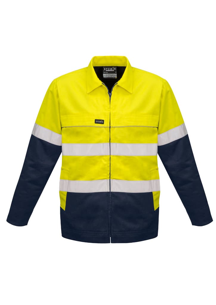 Syzmik Mens Hi Vis Cotton Drill Jacket