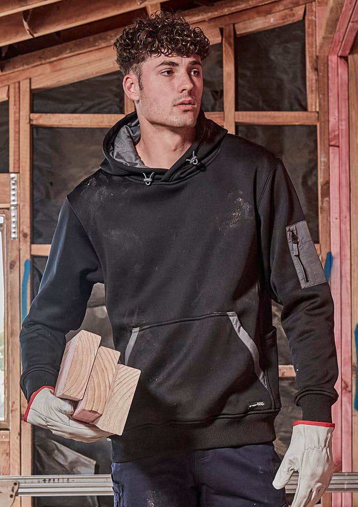 Unisex Water Resistant Hoodie — Black