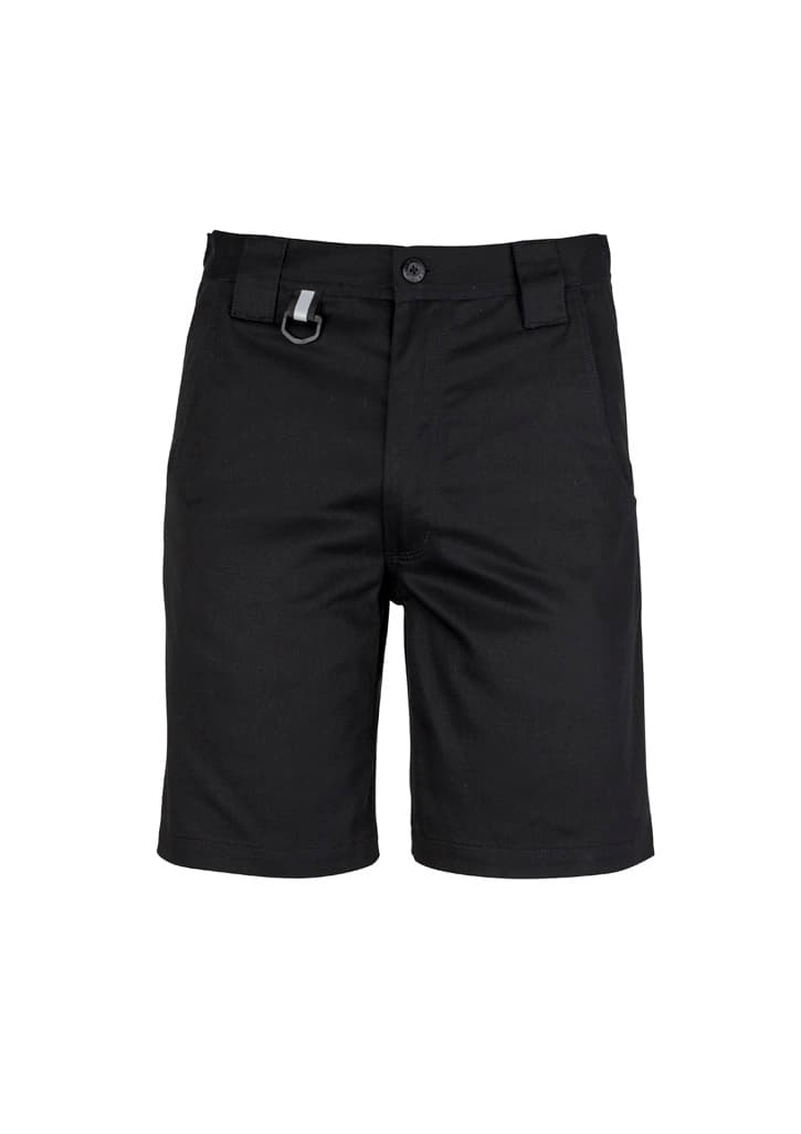 Mens Plain Utility Short — Black