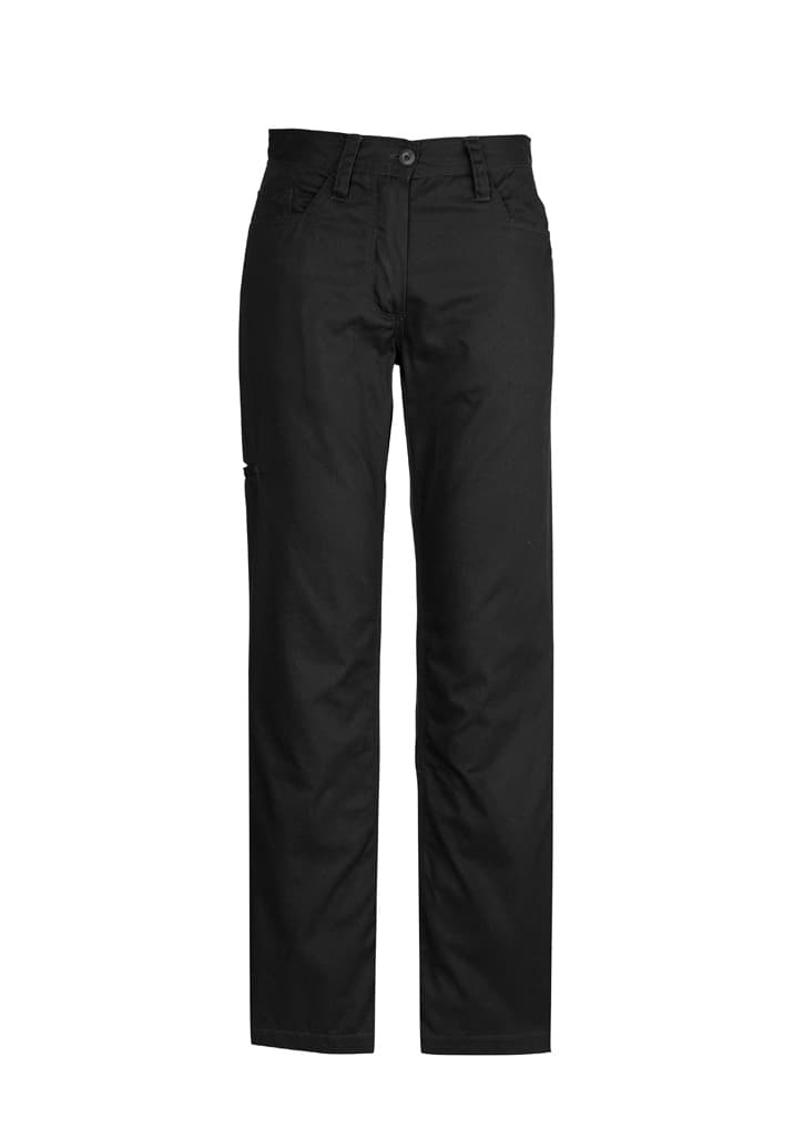 Womens Plain Utility Pant — Black