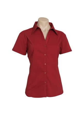 Metro Womens Short Sleeve Shirt — Cherry