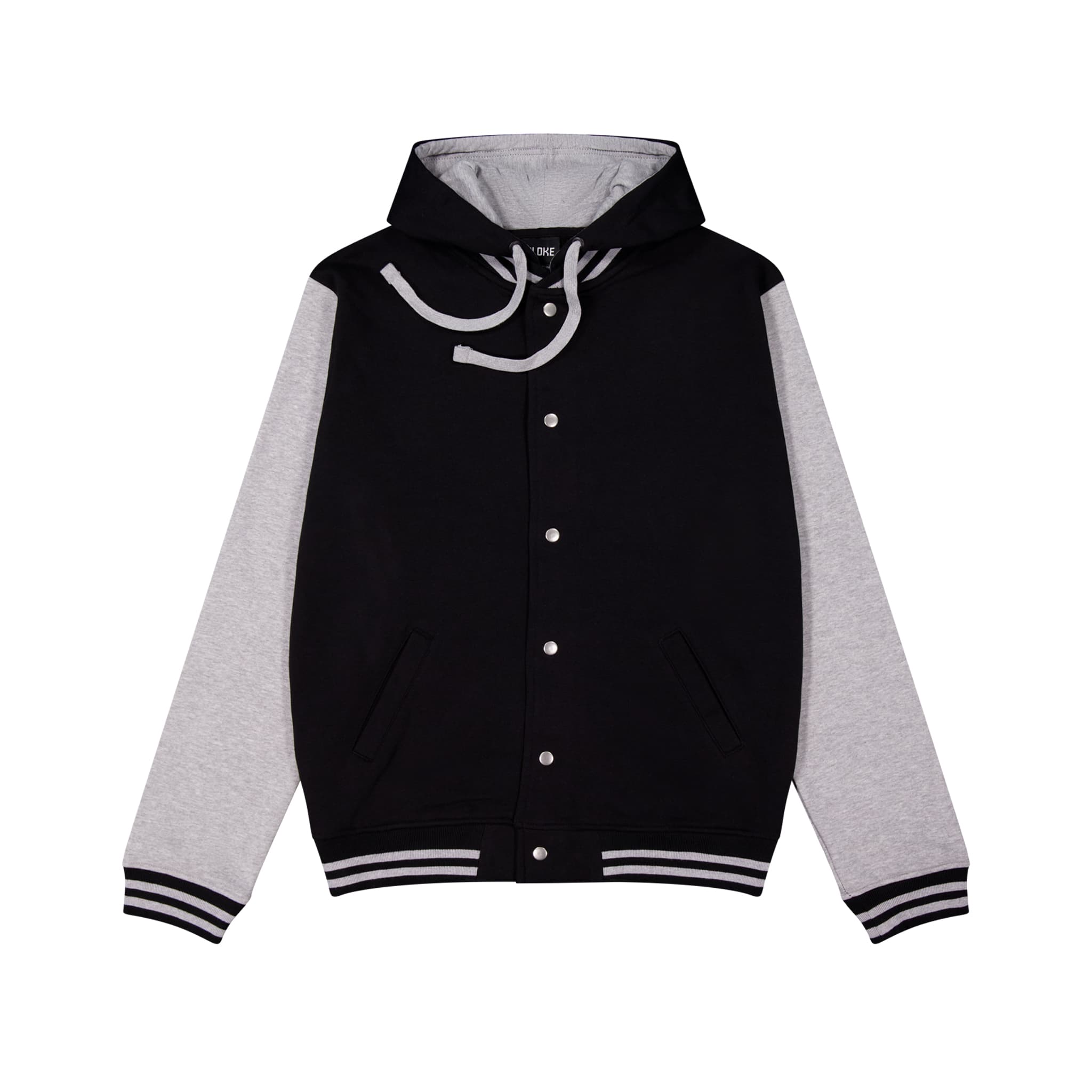 Hooded Letterman — Black