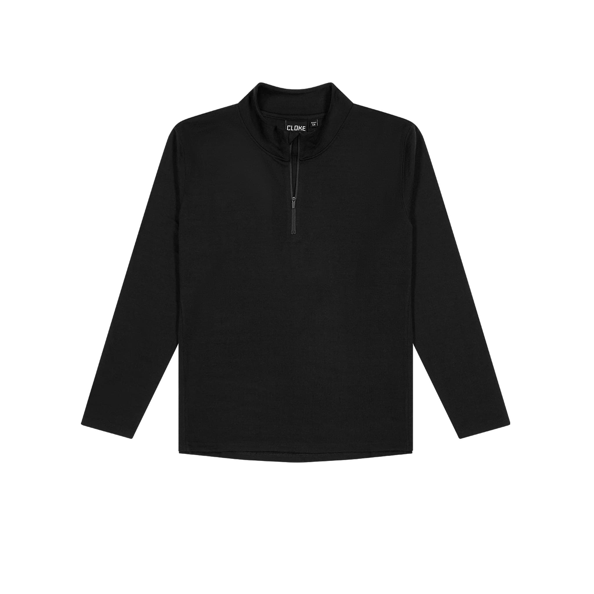 Alpine Merino 1/2 Zip - Womens — Black