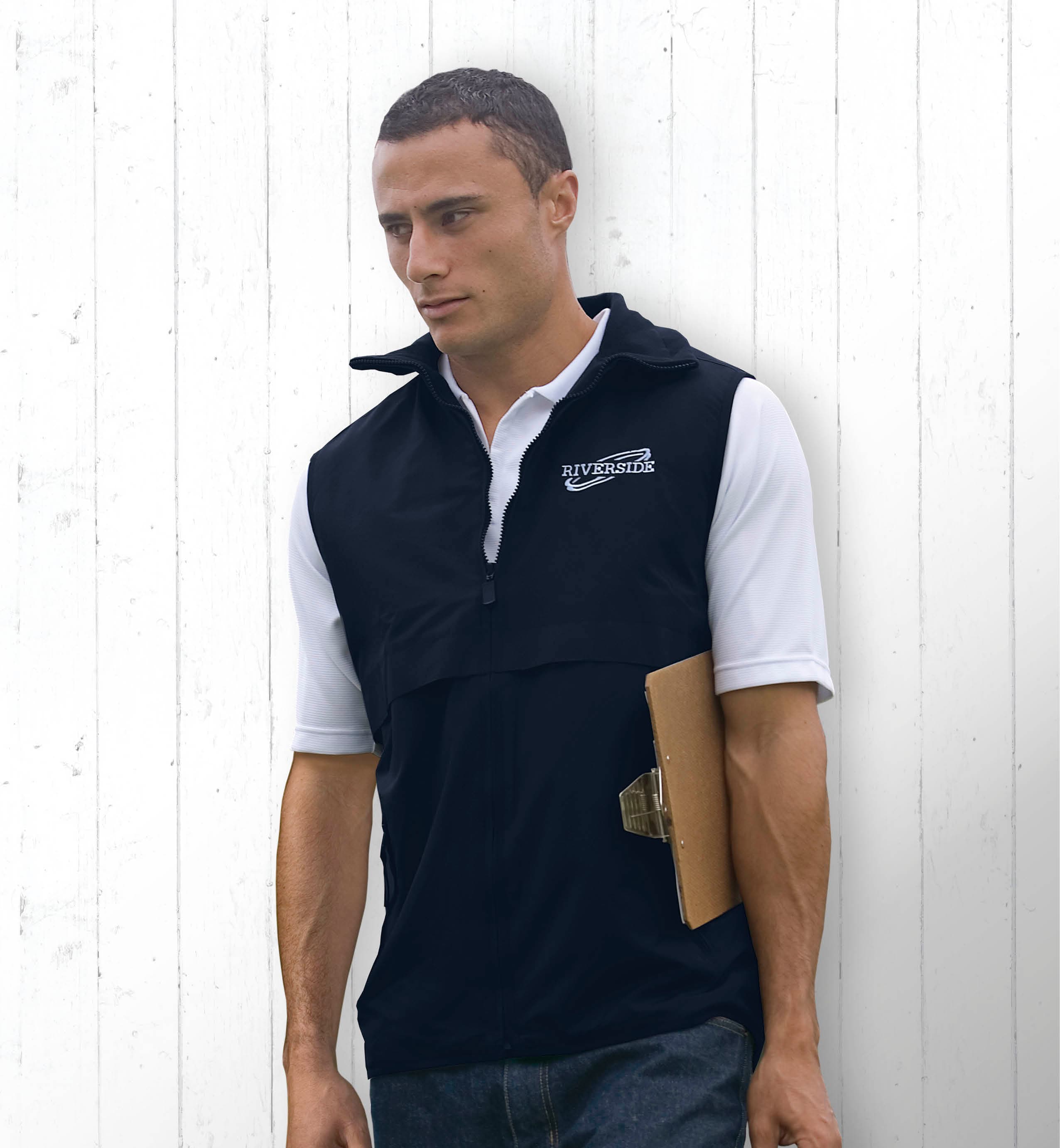 Nylon Ottoman Vest — Navy