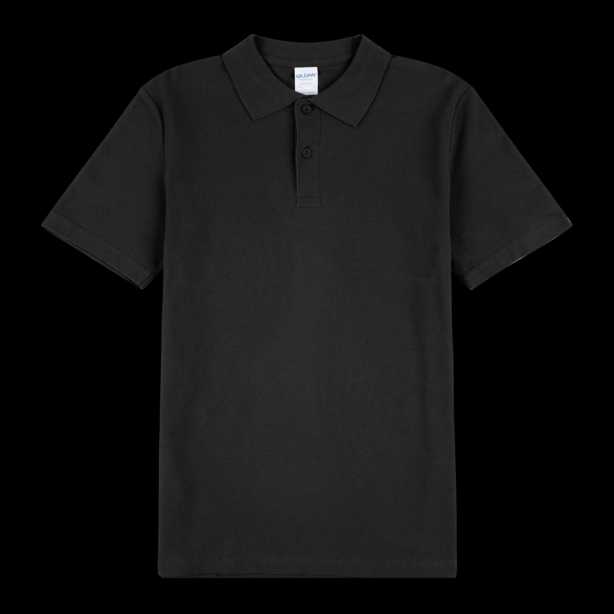 64800 Gildan Softstyle Adult Double Pique Polo — Black