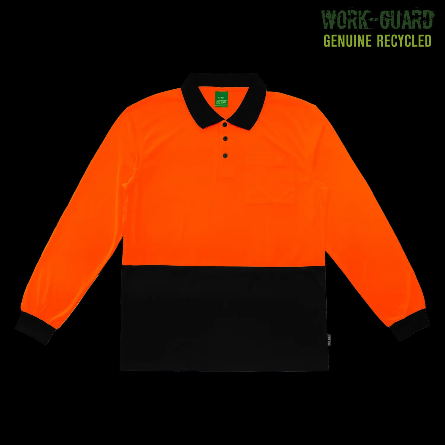 Work-Guard Recycled Hi Vis Longsleeve Polo