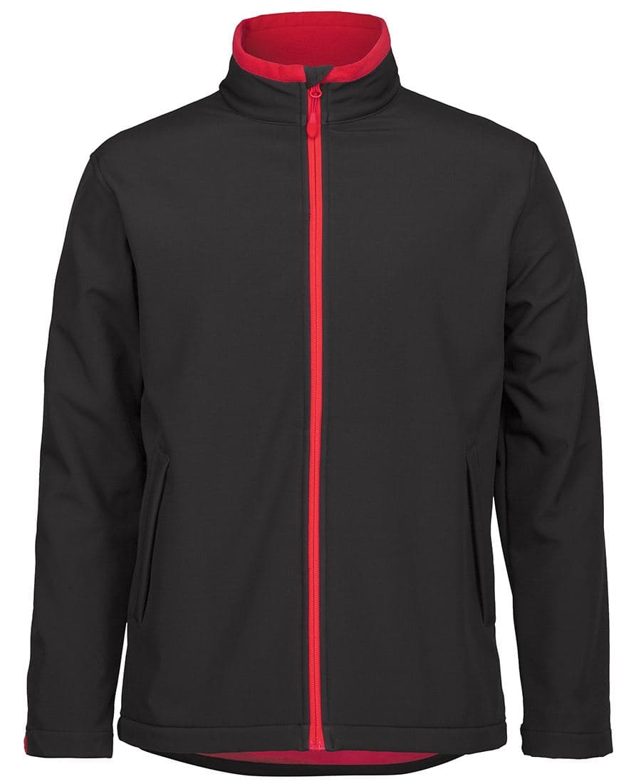 JB's Wear Pdm Three Layer Softshell Jacket BLACK/RED-2XS