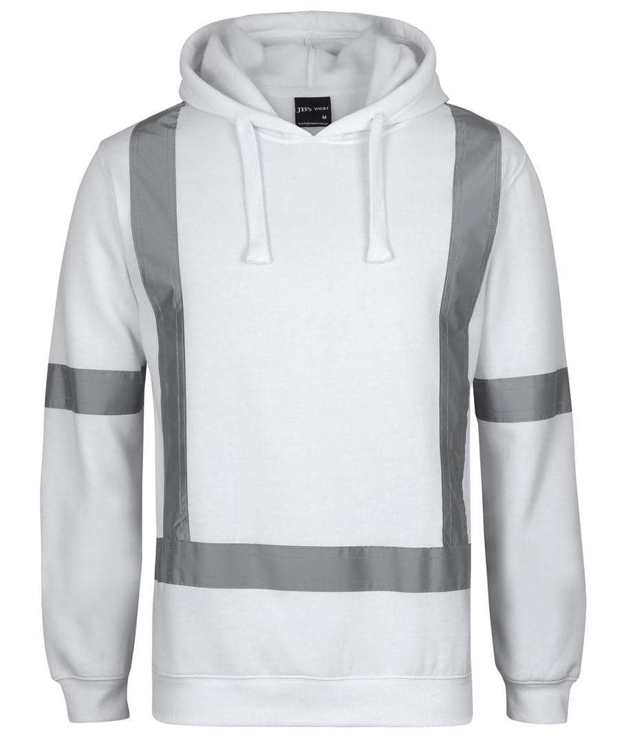 JB's FLEECE HOODIE WITH REFLECTIVE TAPE — White