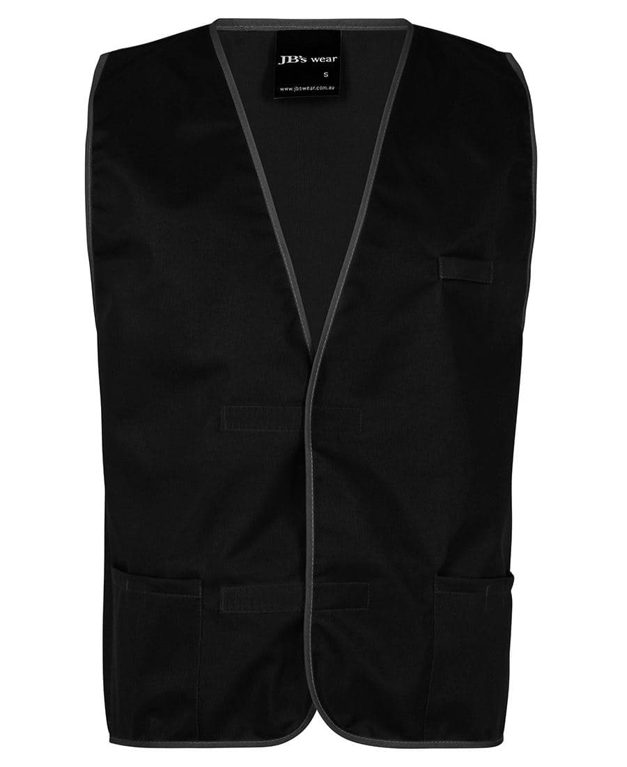 JB's Wear Coloured Tricot Vest Black -S