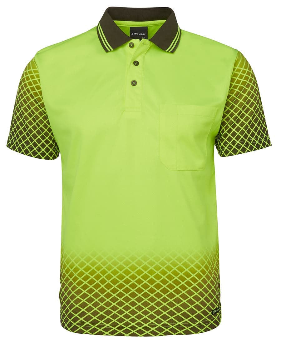 JB's HV 4602.1 NET SUB POLO — Lime/Black