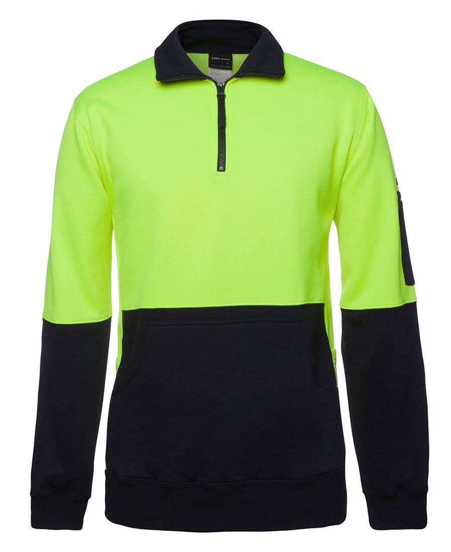 JB's HV 330G 1/2 ZIP FLEECE — Lime/Navy
