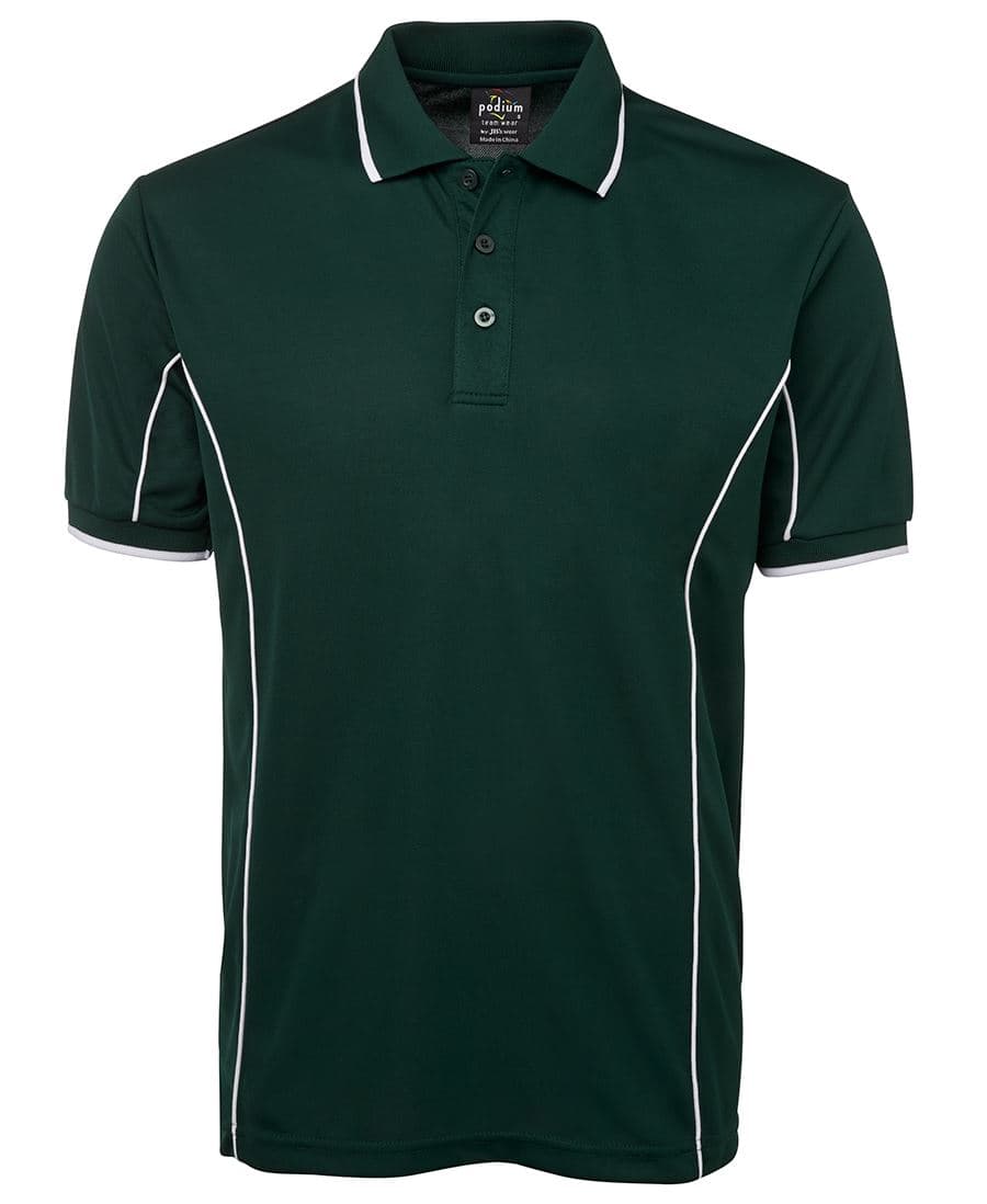 JB's Wear Podium S/S Piping Polo FOREST/WHITE-2XS