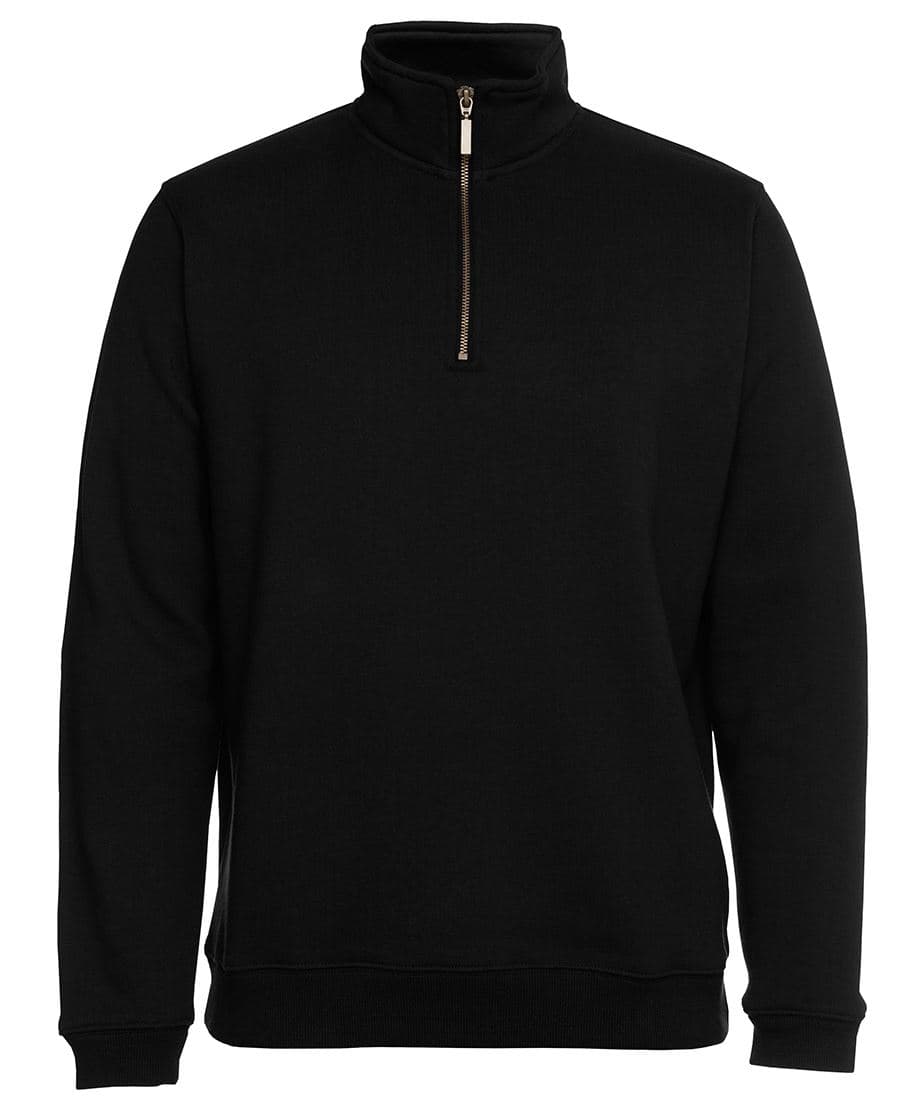 Colours of Cotton Brass 1/2 Zip Sweat Black -2XS