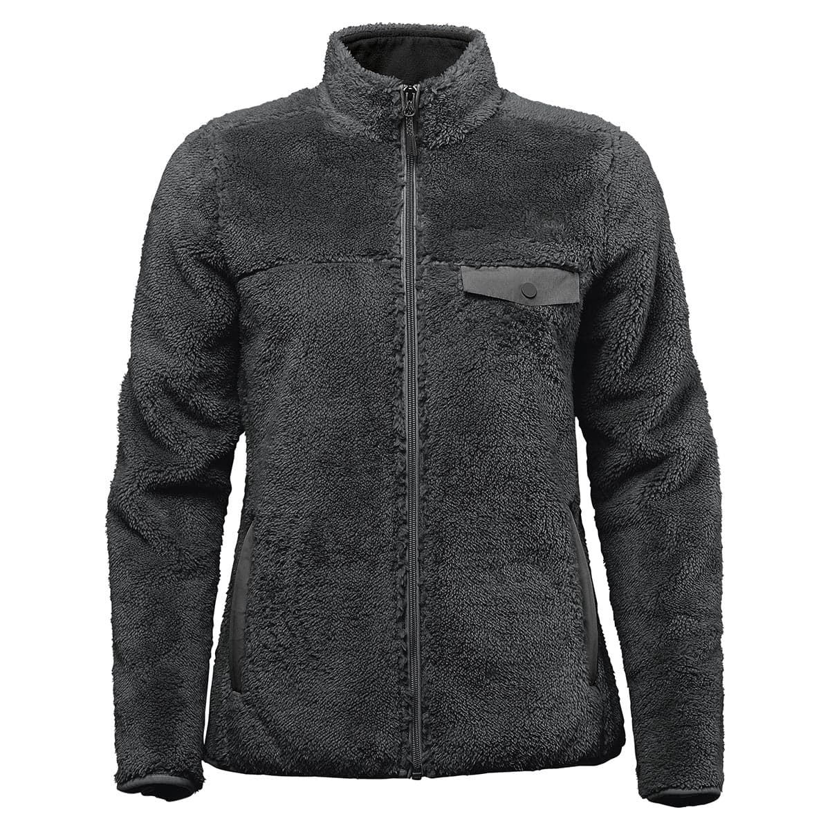 WOMENS BERGEN SHERPA FLEECE JACKET — Black
