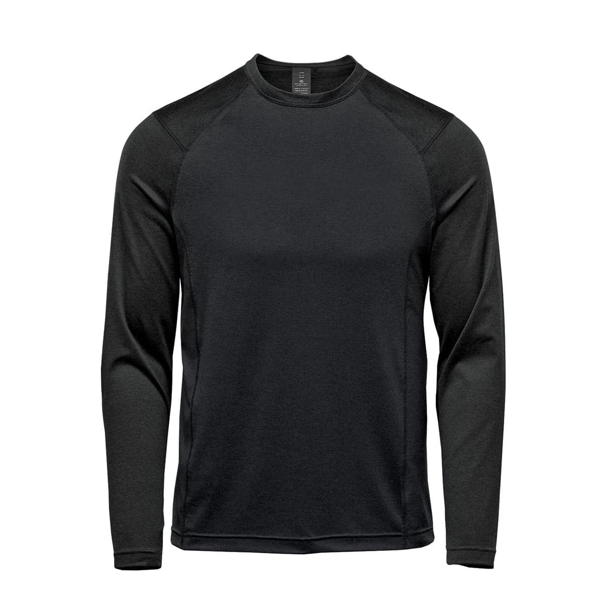 MENS MILANO CREW NECK L/S — Black