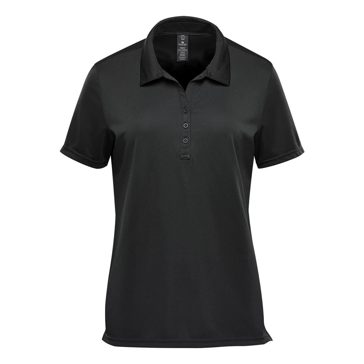 WOMENS TREELINE PERFORMANCE POLO — Black